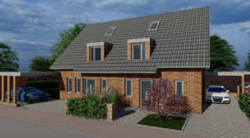 DHH in zentraler Lage von Wardenburg! Schlüsselfertig inkl. Gartenanlage & Carport, 26203 Wardenburg, Doppelhaushälfte