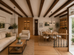 KI Beispielbild Wohnzimmer - Freistehendes Architektenhaus mit Indoor-Pool auf großzügigem Parkgrundstück
